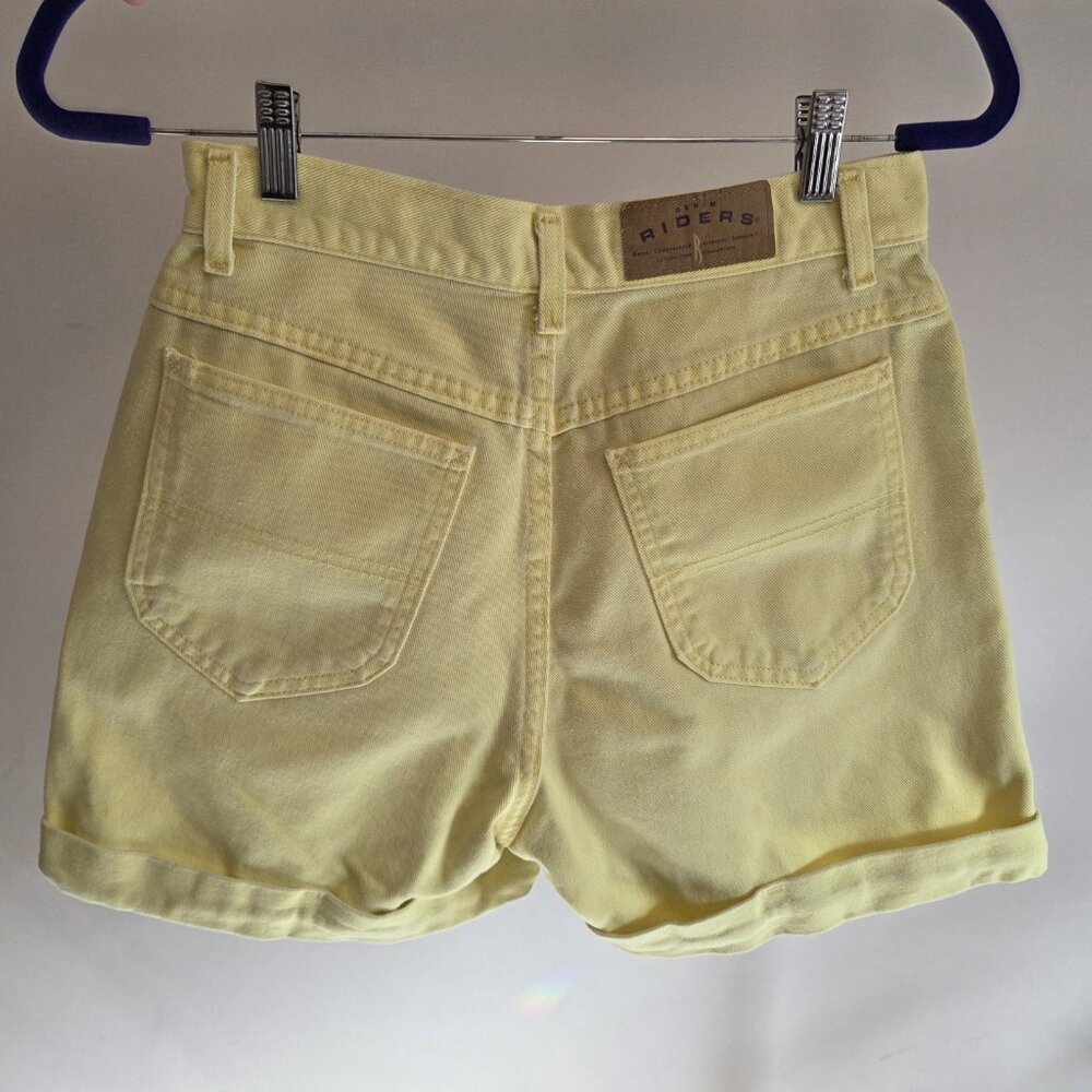 Vintage Riders Yellow Denim High Waist Mom Jean Shorts - Picture 4 of 10